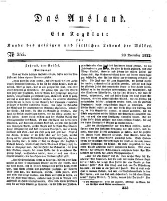 Das Ausland Donnerstag 20. Dezember 1832