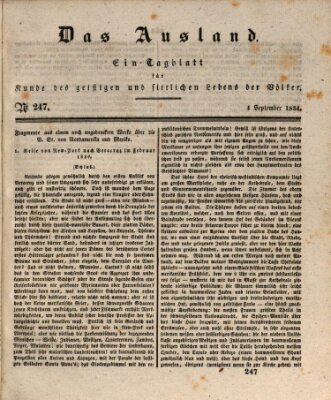 Das Ausland Donnerstag 4. September 1834