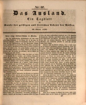 Das Ausland Freitag 26. Februar 1836