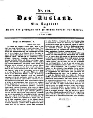 Das Ausland Donnerstag 11. April 1839