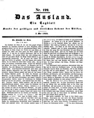 Das Ausland Donnerstag 2. Mai 1839