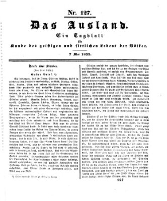 Das Ausland Dienstag 7. Mai 1839
