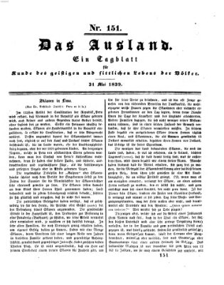 Das Ausland Freitag 31. Mai 1839