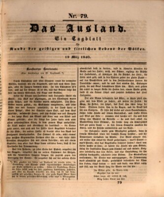 Das Ausland Donnerstag 19. März 1840