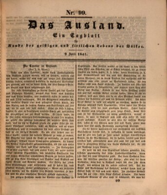 Das Ausland Freitag 9. April 1841