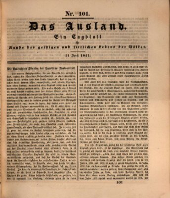 Das Ausland Sonntag 11. April 1841