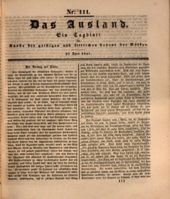 Das Ausland Mittwoch 21. April 1841