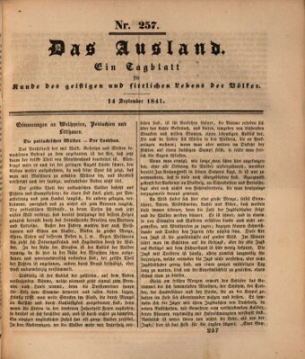 Das Ausland Dienstag 14. September 1841