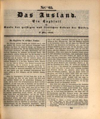 Das Ausland Sonntag 6. März 1842