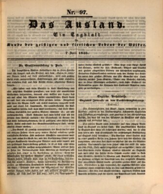 Das Ausland Donnerstag 7. April 1842