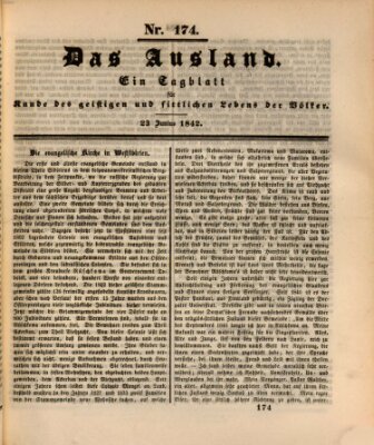 Das Ausland Donnerstag 23. Juni 1842