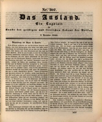 Das Ausland Donnerstag 3. November 1842