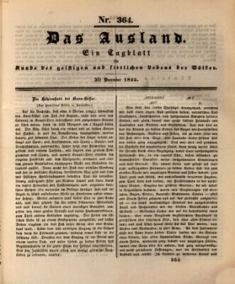 Das Ausland Freitag 30. Dezember 1842