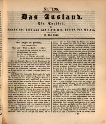 Das Ausland Montag 15. Mai 1843