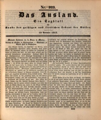 Das Ausland Sonntag 19. November 1843