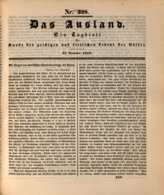 Das Ausland Freitag 24. November 1843