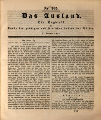 Das Ausland Sonntag 31. Dezember 1843