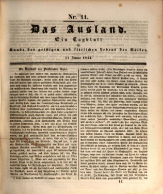 Das Ausland Donnerstag 11. Januar 1844