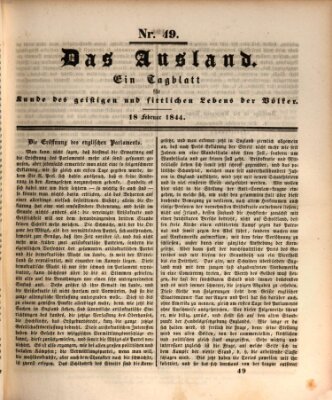 Das Ausland Sonntag 18. Februar 1844