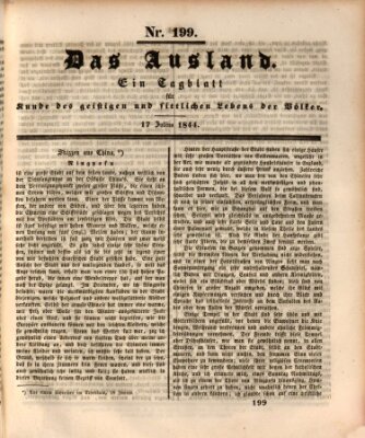 Das Ausland Mittwoch 17. Juli 1844