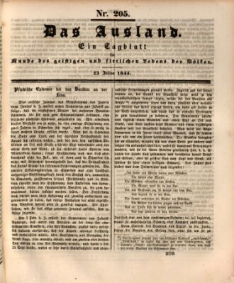Das Ausland Dienstag 23. Juli 1844