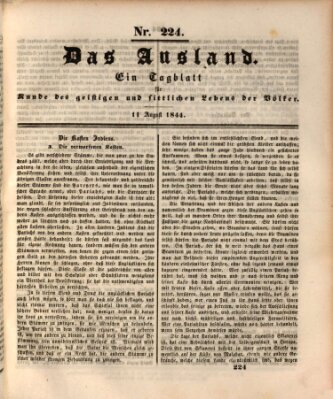 Das Ausland Sonntag 11. August 1844