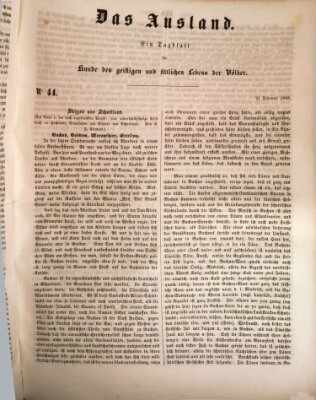 Das Ausland Montag 21. Februar 1848