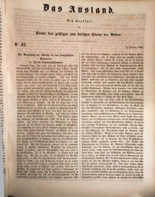 Das Ausland Donnerstag 24. Februar 1848
