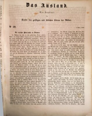 Das Ausland Donnerstag 9. März 1848