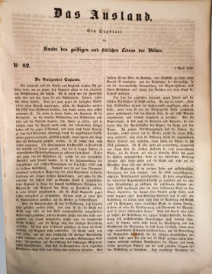 Das Ausland Mittwoch 5. April 1848