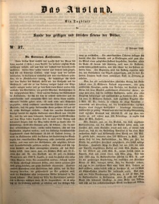 Das Ausland Montag 12. Februar 1849
