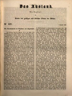 Das Ausland Freitag 8. Juni 1849