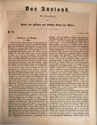 Das Ausland Donnerstag 10. Januar 1850