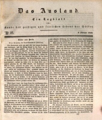 Das Ausland Freitag 6. Februar 1835
