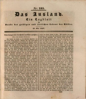 Das Ausland Donnerstag 25. Mai 1837