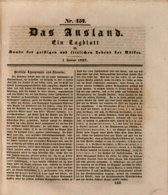 Das Ausland Donnerstag 1. Juni 1837