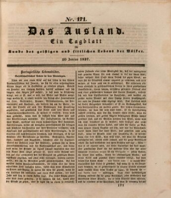 Das Ausland Dienstag 20. Juni 1837