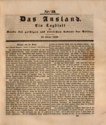 Das Ausland Mittwoch 21. Februar 1838