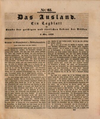 Das Ausland Dienstag 6. März 1838