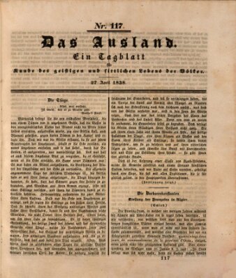 Das Ausland Freitag 27. April 1838