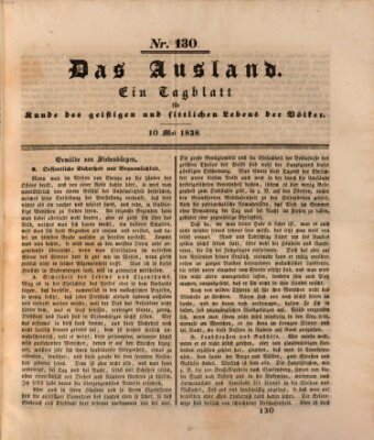 Das Ausland Donnerstag 10. Mai 1838