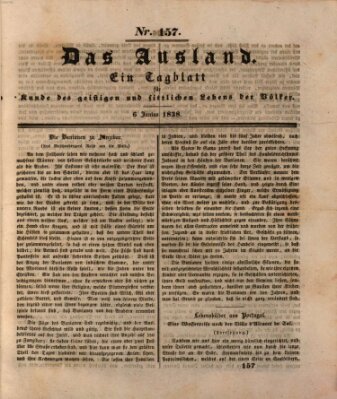 Das Ausland Mittwoch 6. Juni 1838