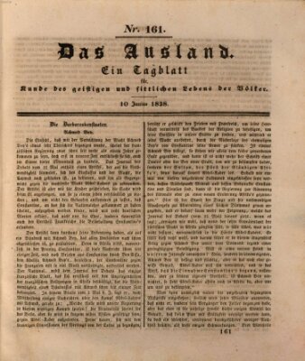 Das Ausland Sonntag 10. Juni 1838