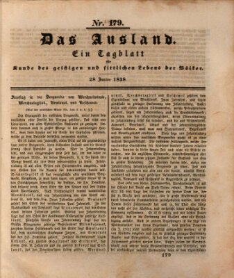 Das Ausland Donnerstag 28. Juni 1838