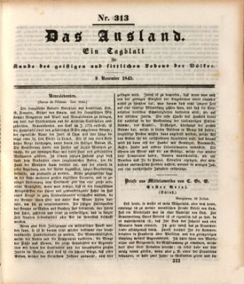 Das Ausland Sonntag 9. November 1845