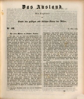 Das Ausland Montag 23. März 1846