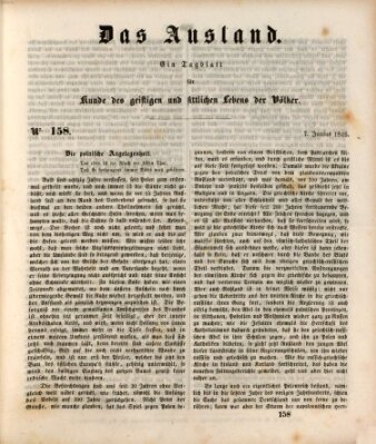 Das Ausland Sonntag 7. Juni 1846