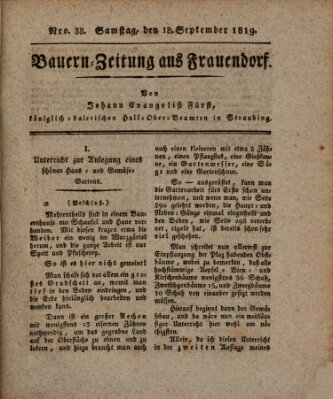 Bauern-Zeitung aus Frauendorf Samstag 18. September 1819