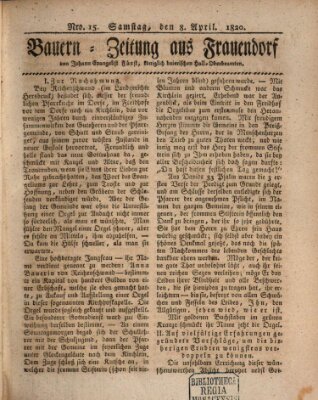 Bauern-Zeitung aus Frauendorf Samstag 8. April 1820