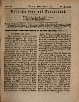 Bauern-Zeitung aus Frauendorf Samstag 4. Mai 1822